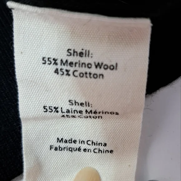 L'AGENCE Black and White Ronny Piped Wool and Cotton Cardigan Size XS - Picture 12 of 12